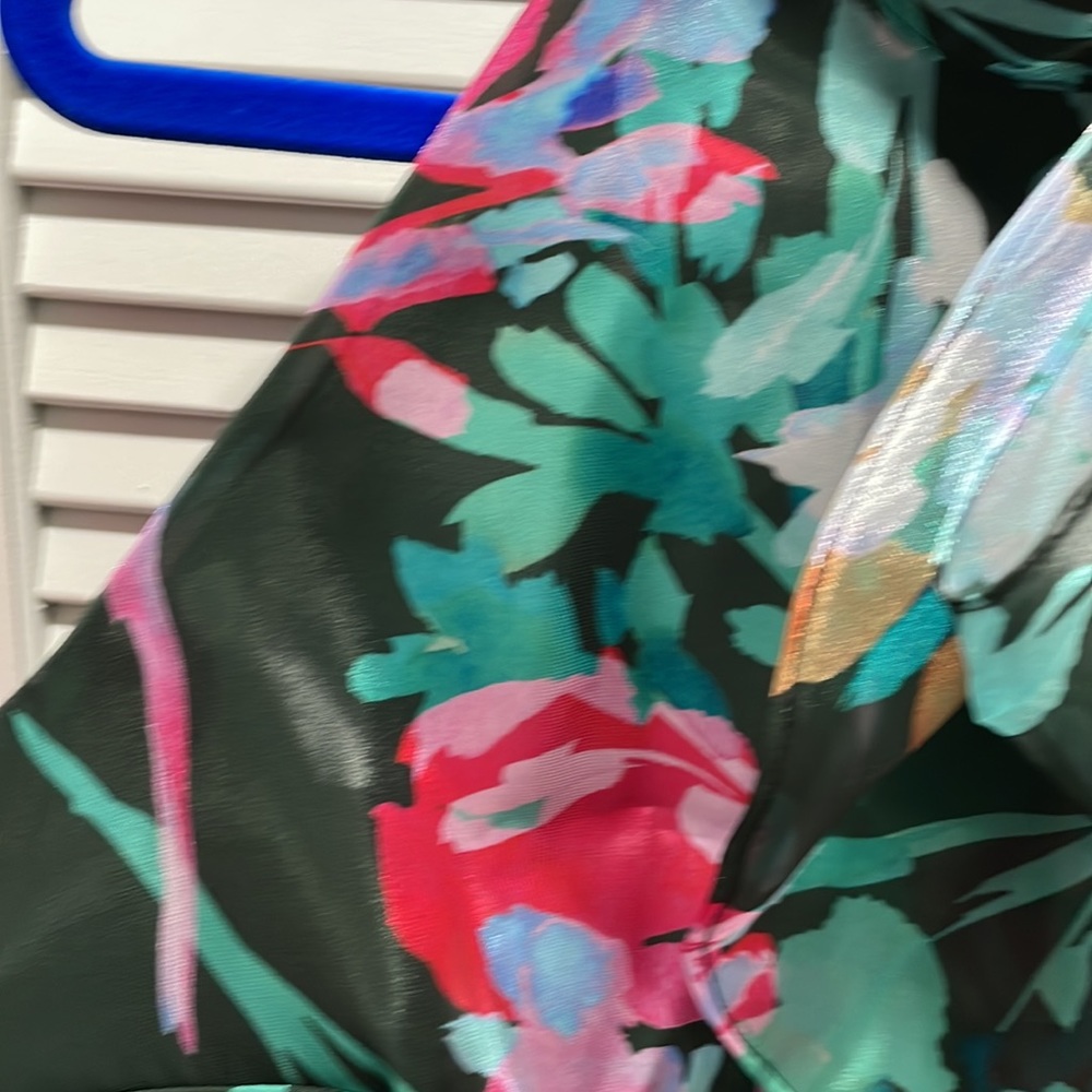 MILLY Organza Floral Bow Top - Picture 10 of 10
